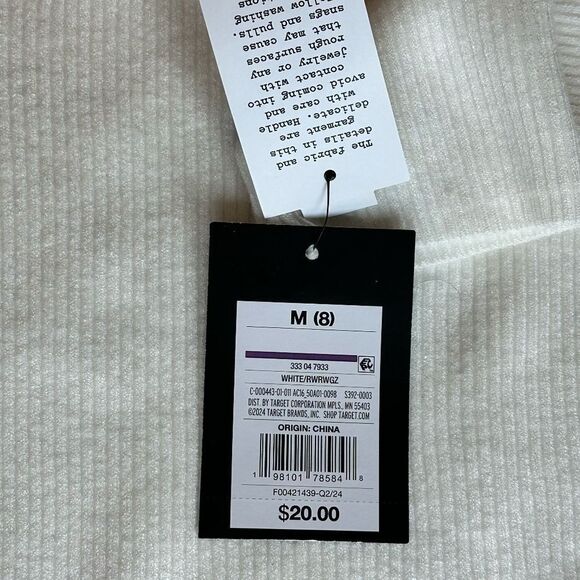 NWT Art Class Girls Ribbed Square Neck Sweater Cream/Ivory Med (8) - Picture 6 of 13